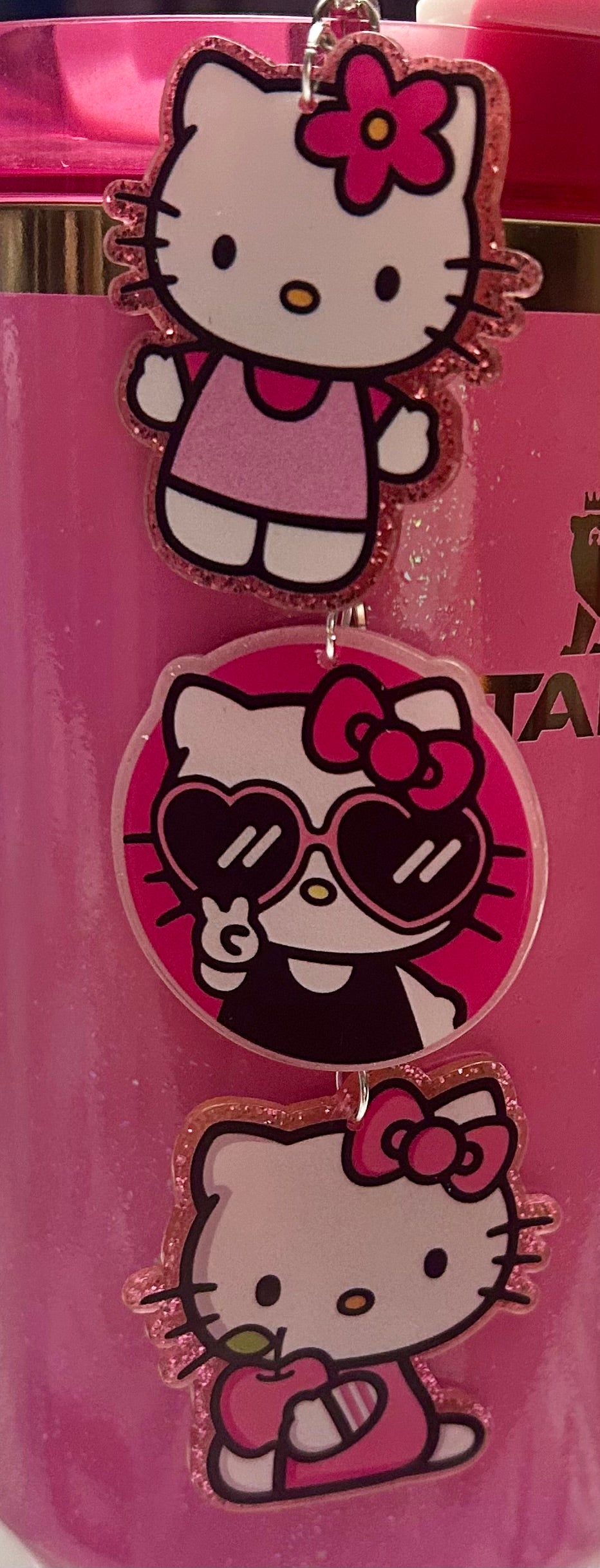 Cat Straw Topper Dangle Charm