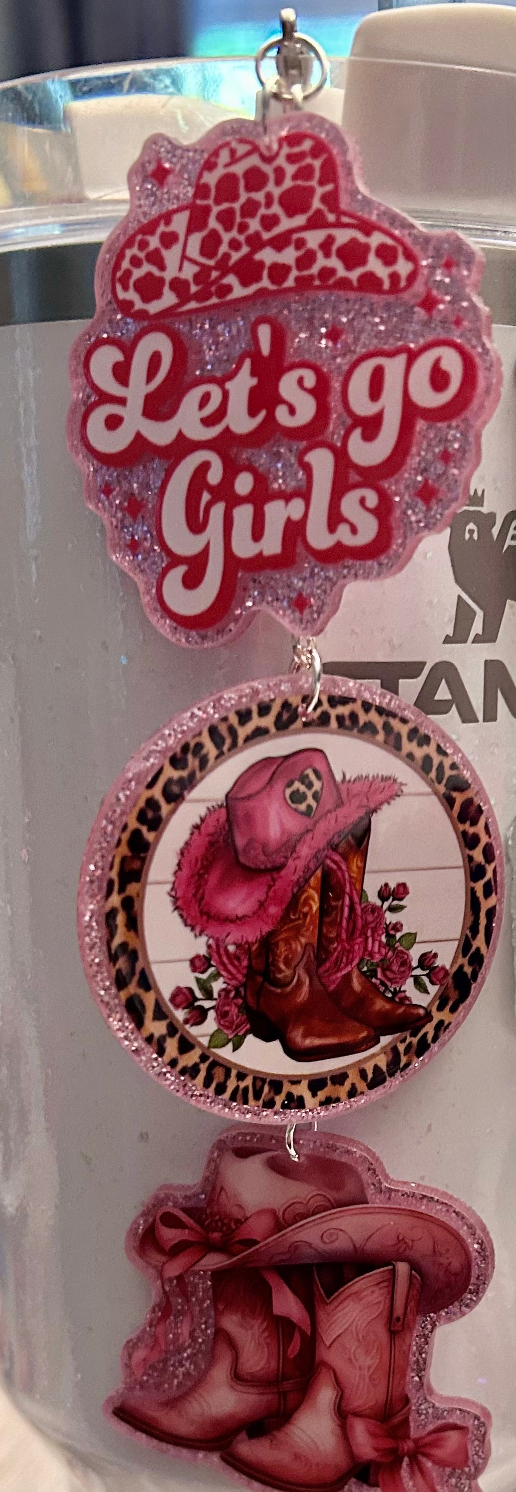 Cowgirls Straw Topper Dangle Charm