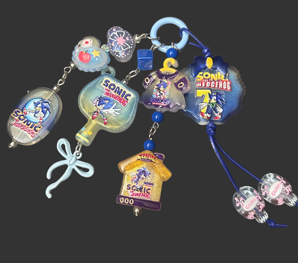 Gamer Straw Topper Bag Key Charm