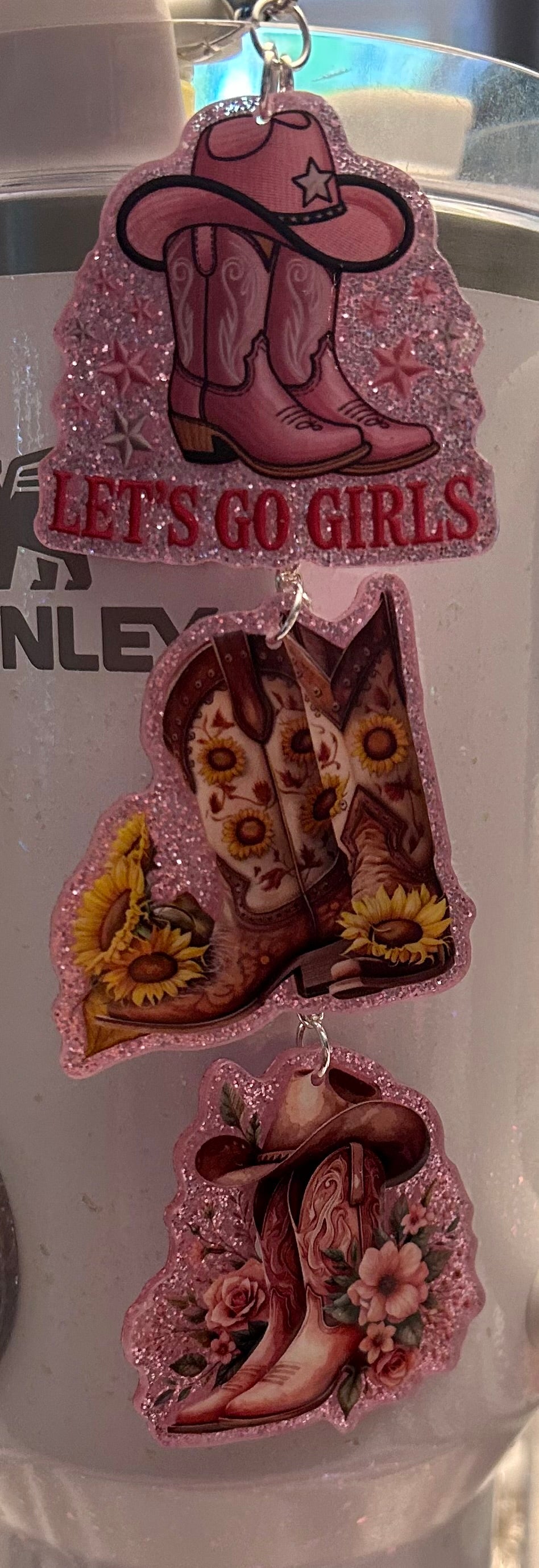 Cowgirls Straw Topper Dangle Charm