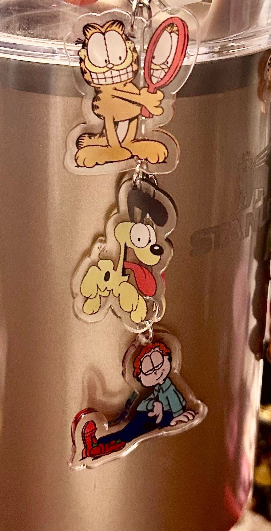 Cat Straw Topper Dangle Charm