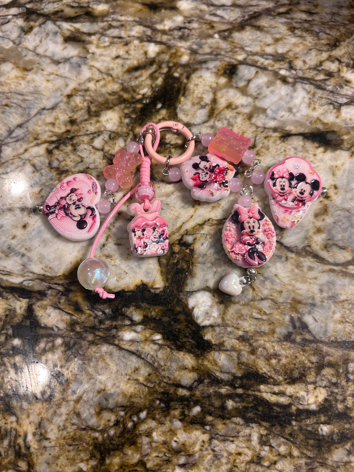 Straw Topper Bag Key Charm