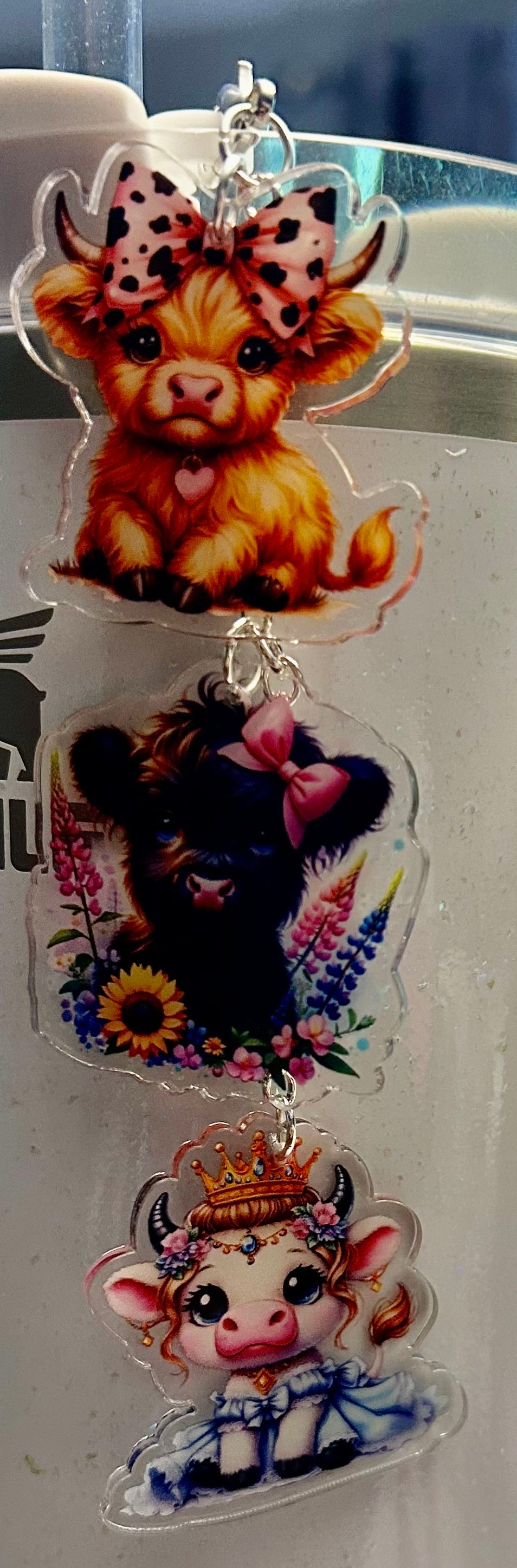 Cows Straw Topper Dangle Charm