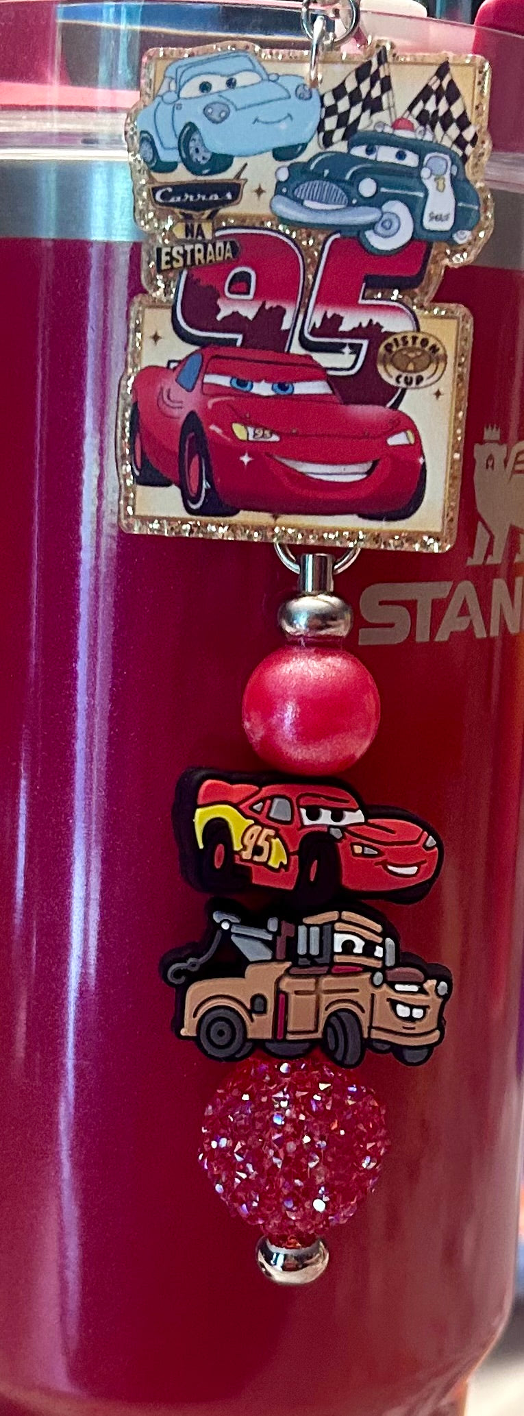 Car Straw Topper Dangle Charm