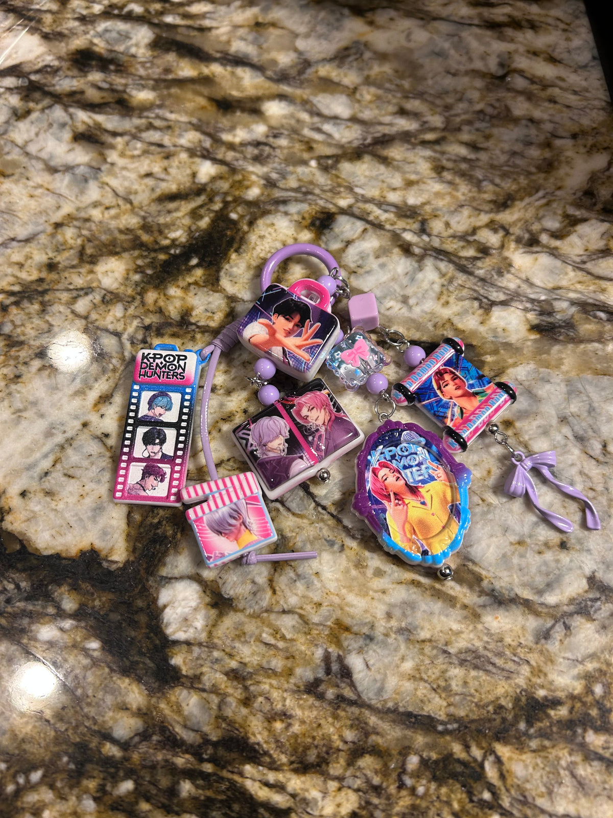 Straw Topper Bag Key Charm