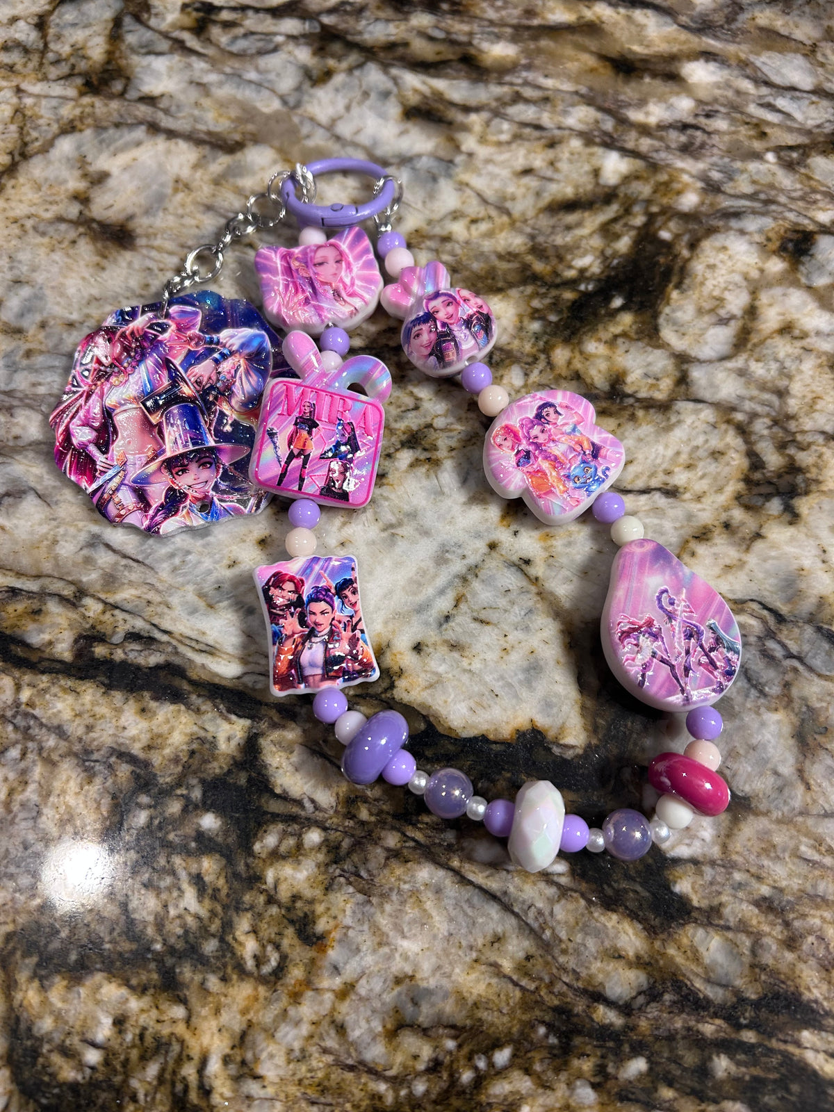 Straw Topper Bag Key Charm