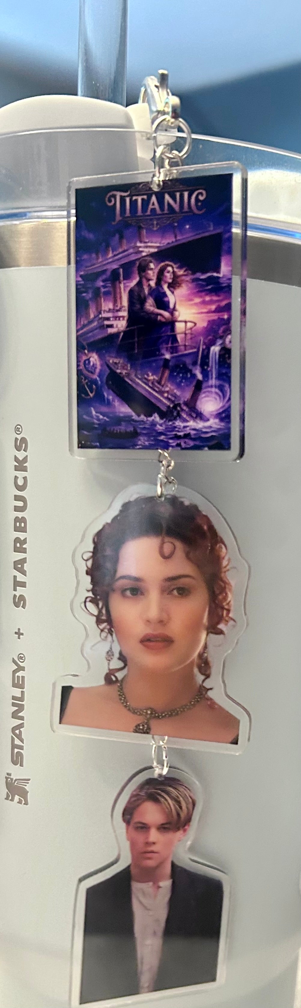 Never let go Straw Topper Dangle Charm