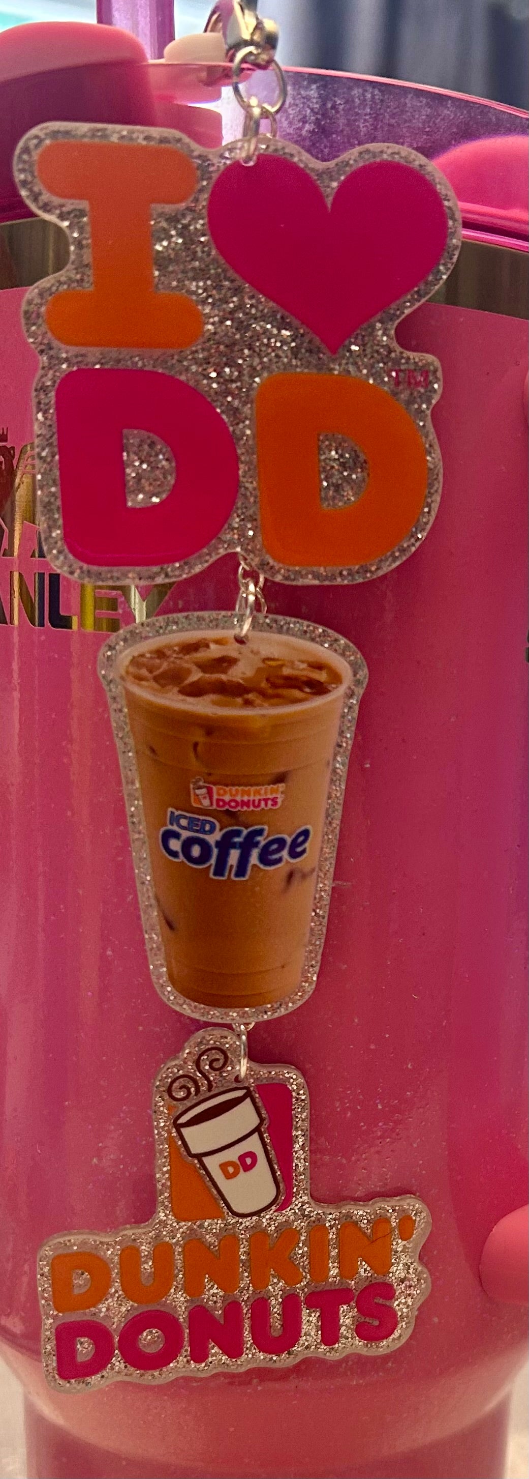 Coffee Straw Topper Dangle Charm