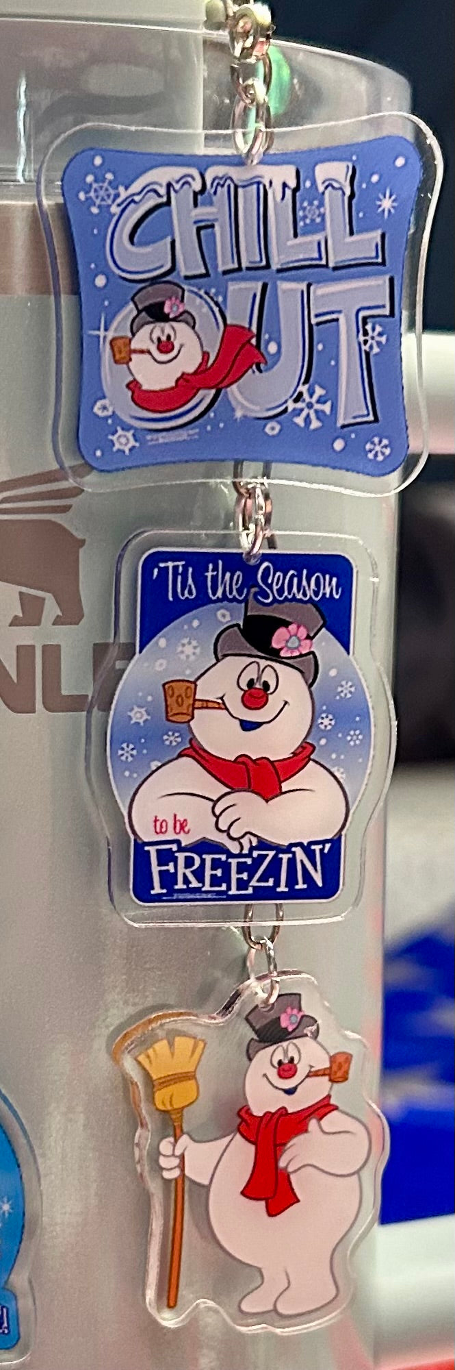 Snowman Straw Topper Dangle Charm