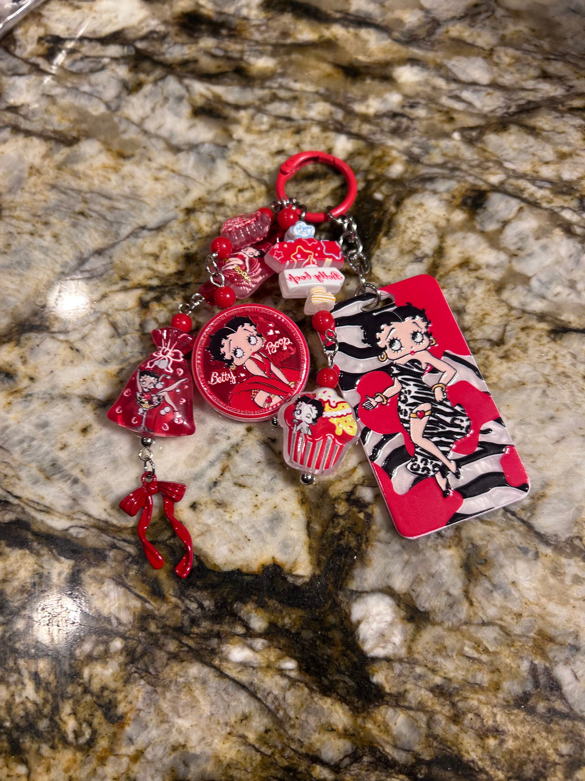 Straw Topper Bag Key Charm