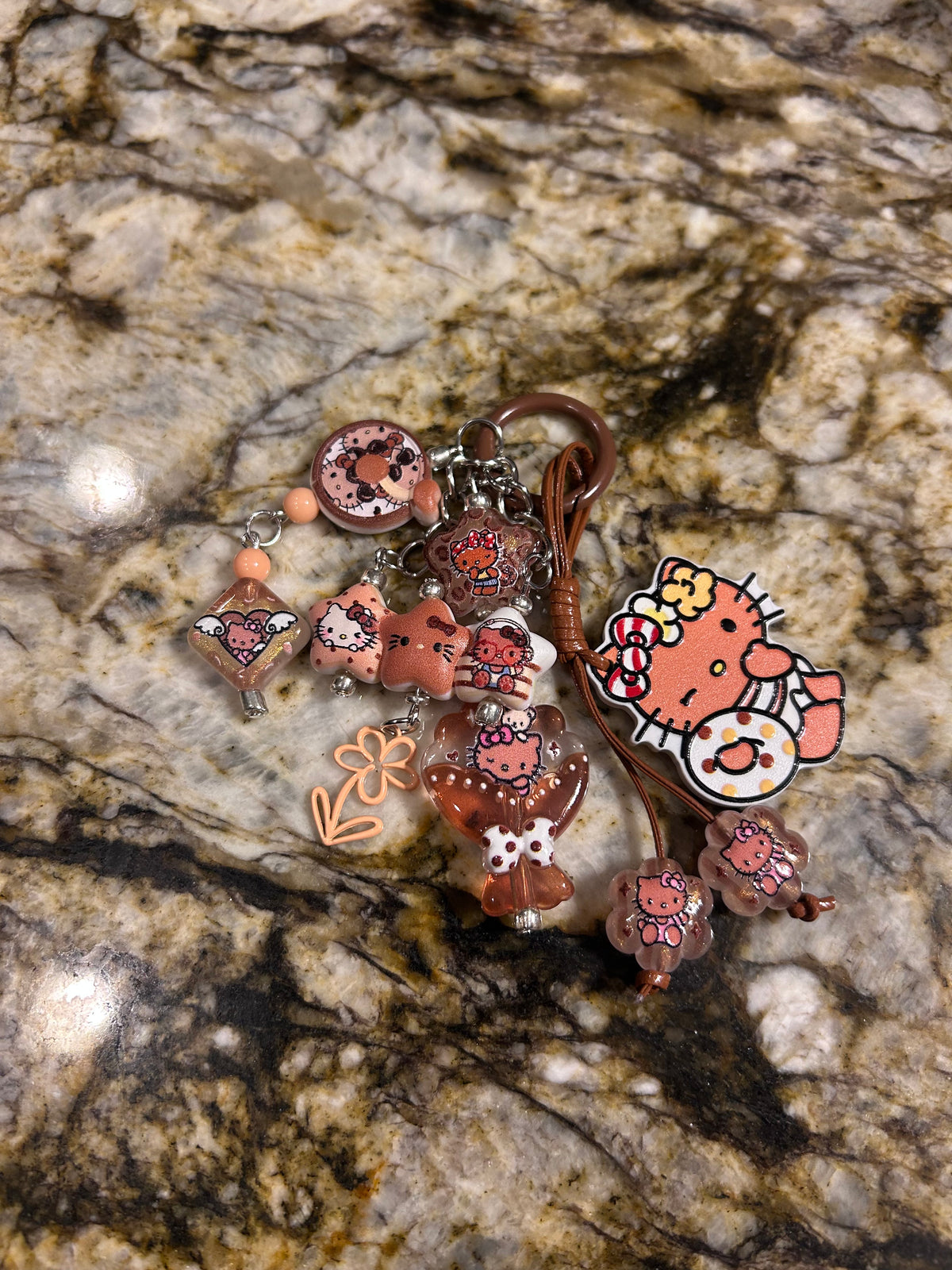 Straw Topper Bag Key Charm
