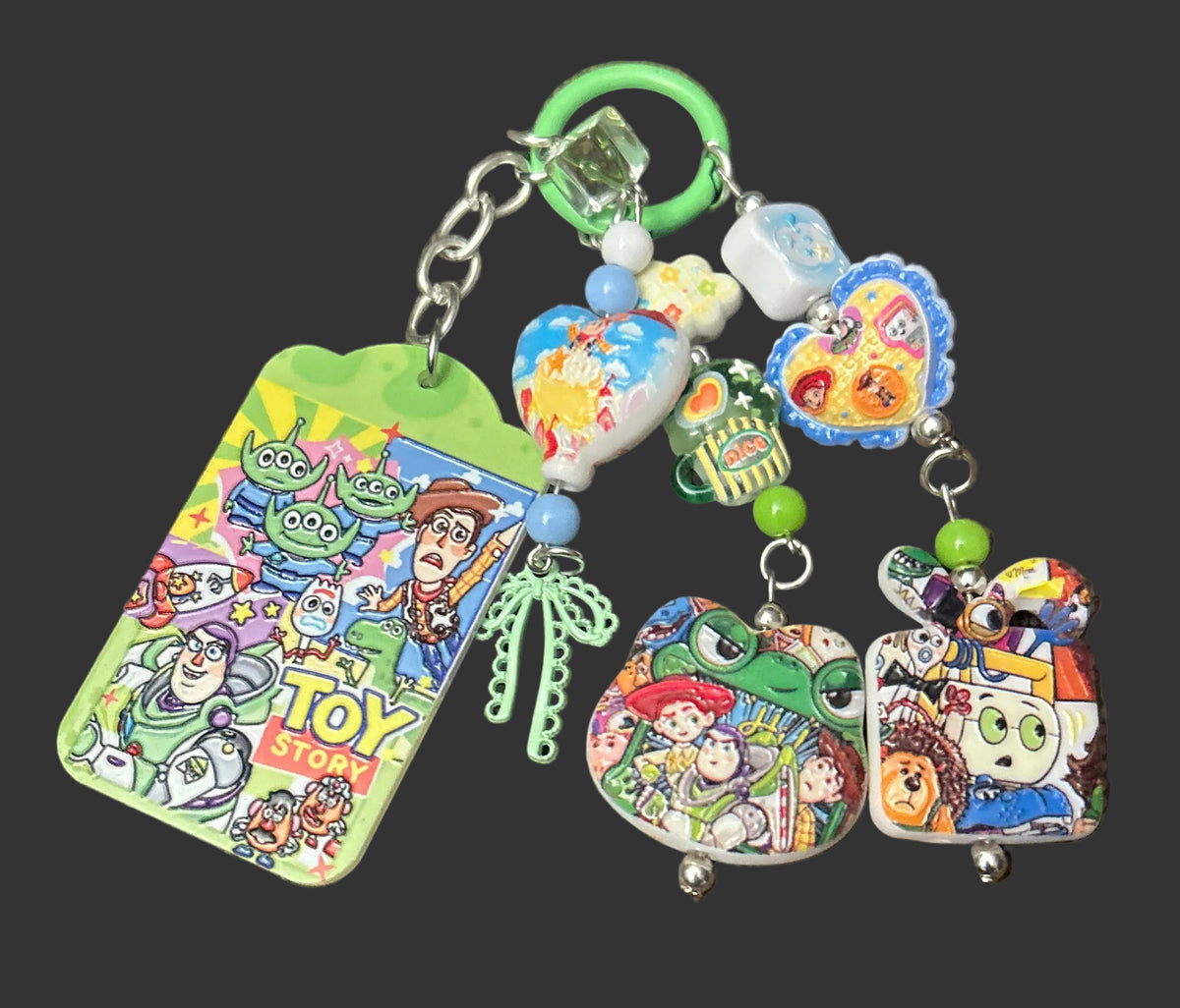 Toy Straw Topper Bag Key Charm