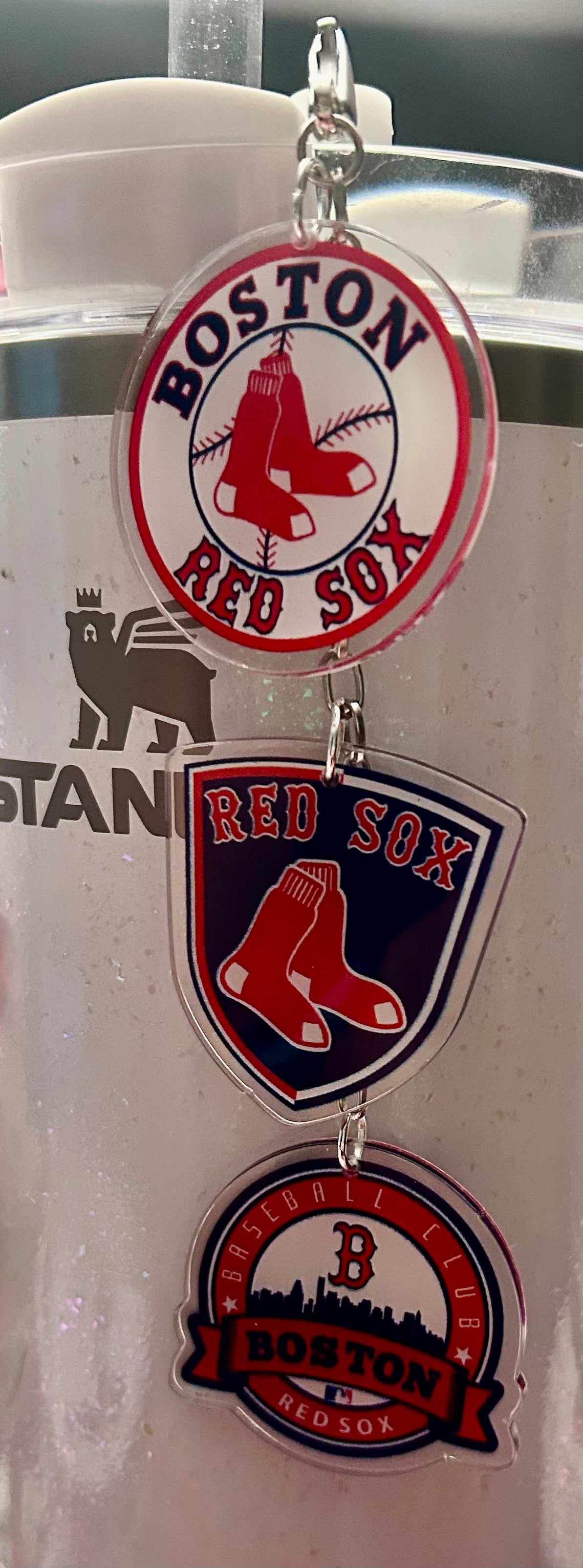 Baseball Straw Topper Dangle Charm