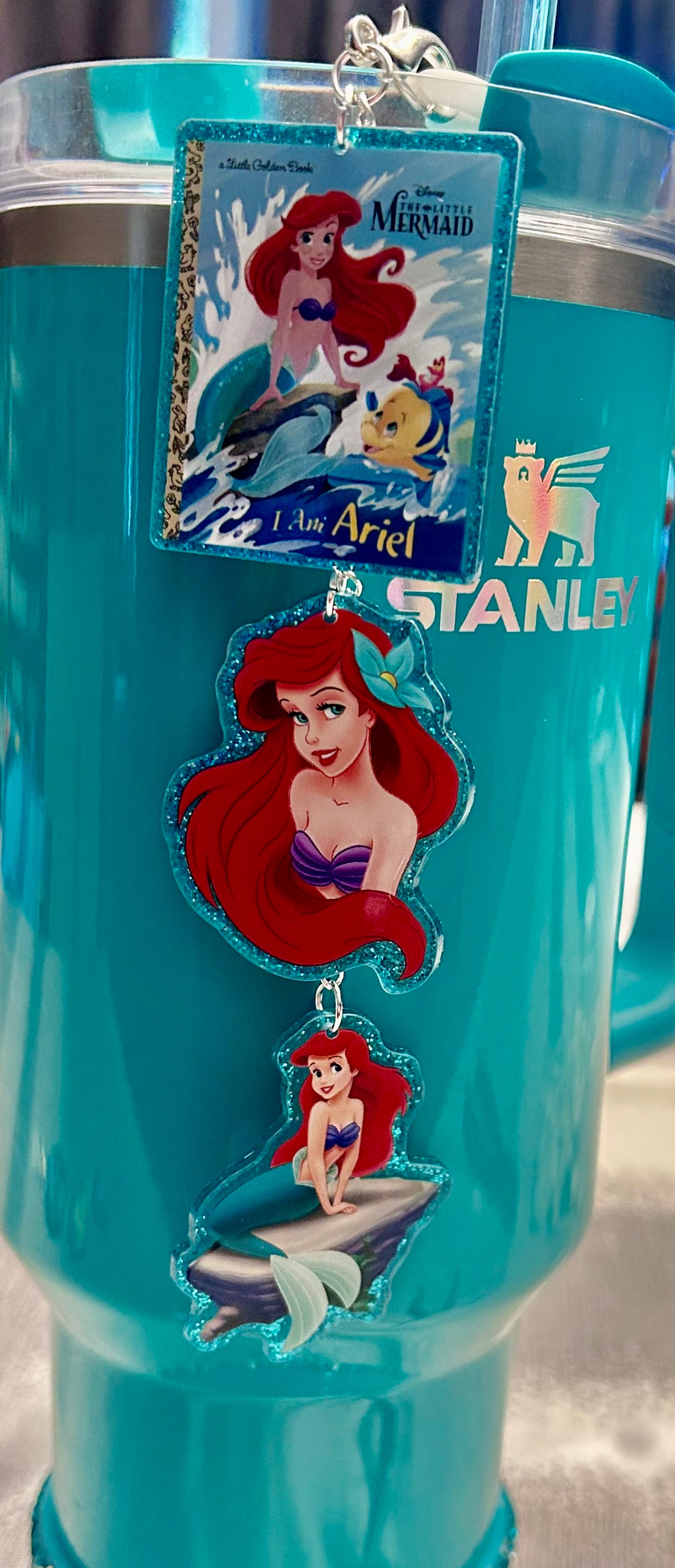 Mermaid Straw Topper Dangle Charm