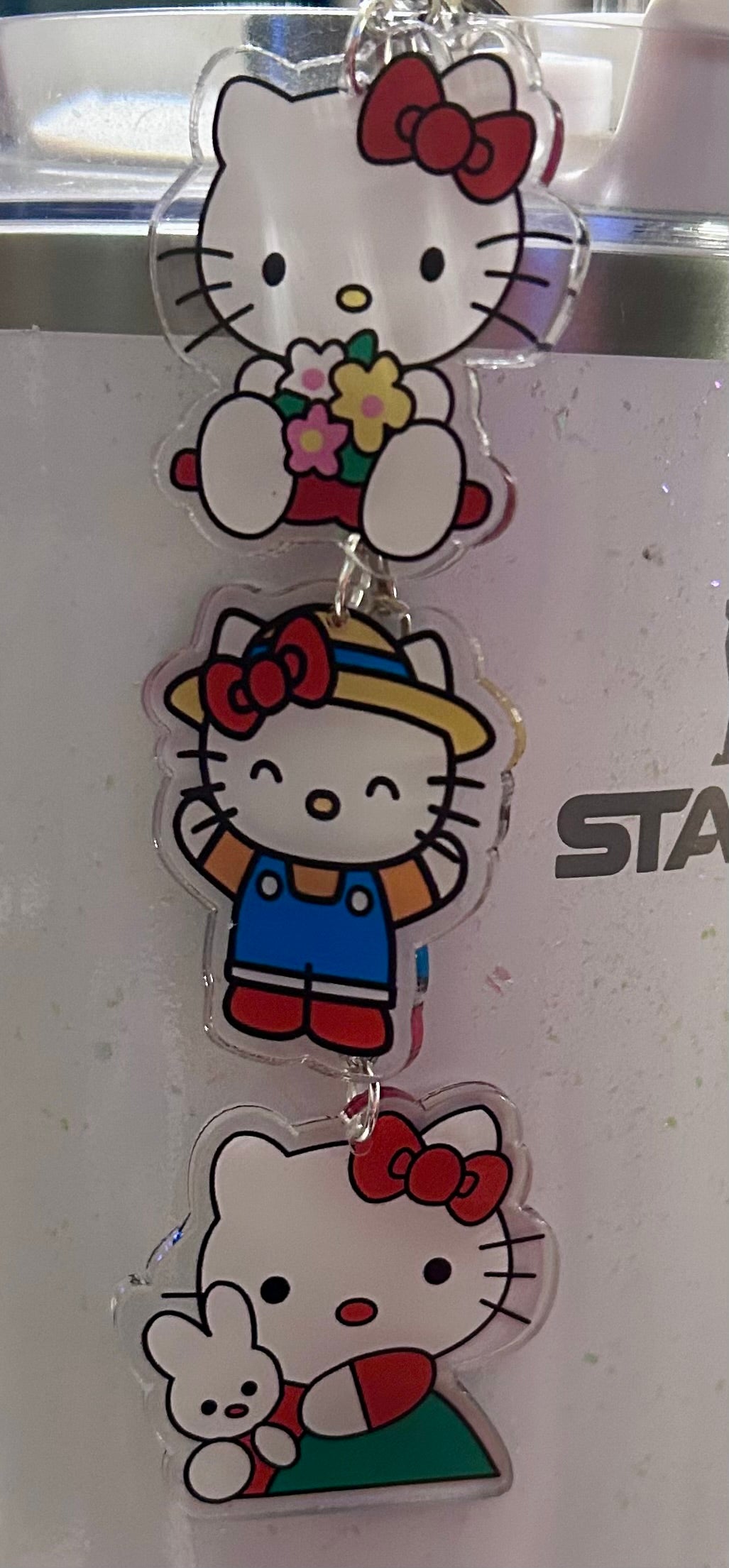 Kitty Straw Topper Dangle Charm