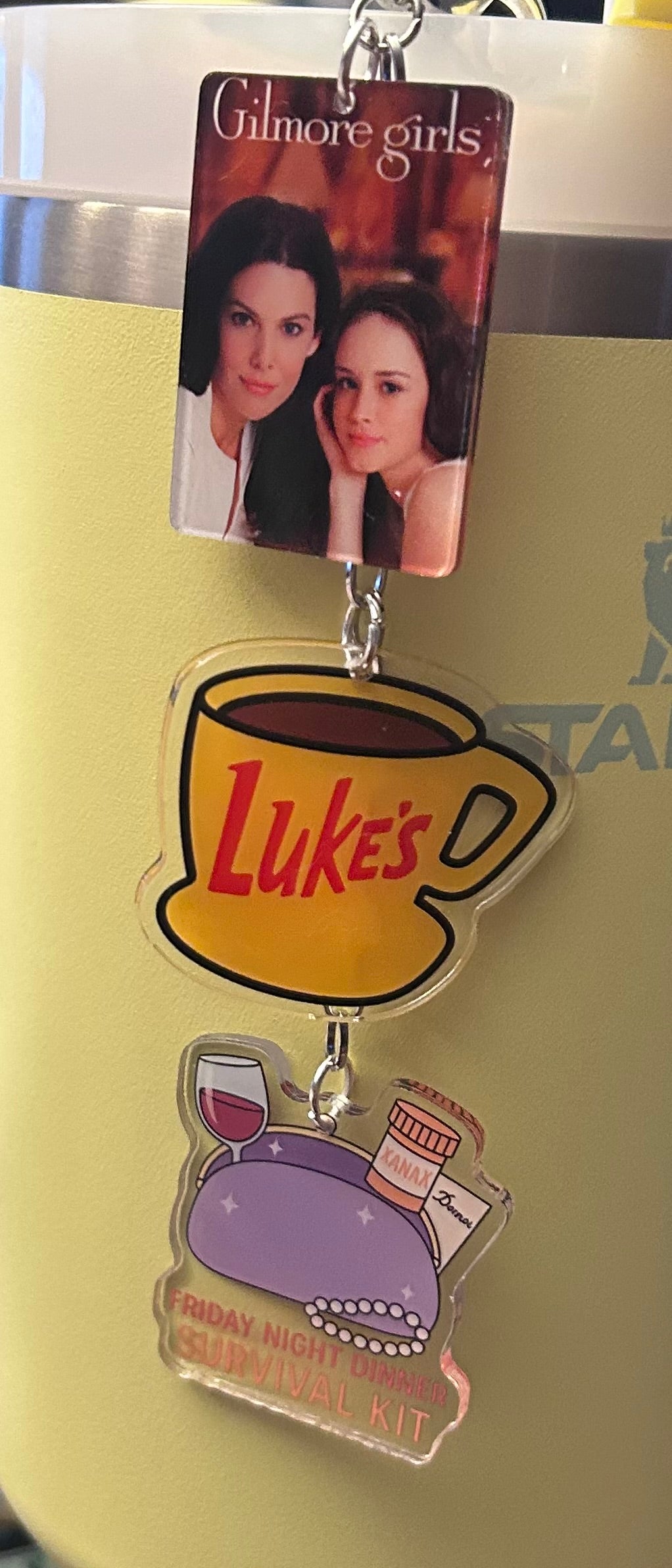 Girls Straw Topper Dangle Charm