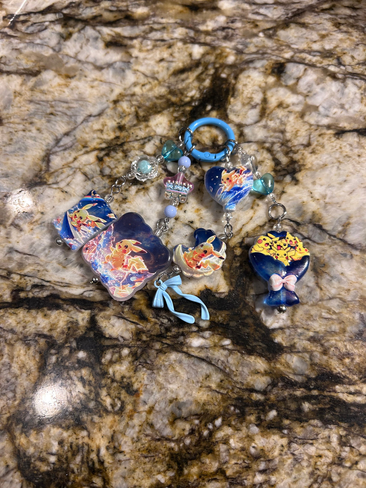 Straw Topper Bag Key Charm