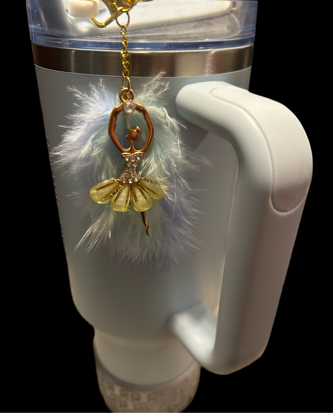 Ballerina Straw Topper Dangle Charm