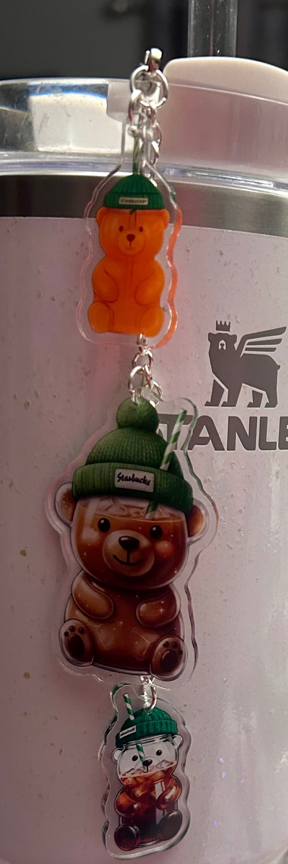 Coffee Straw Topper Dangle Charm
