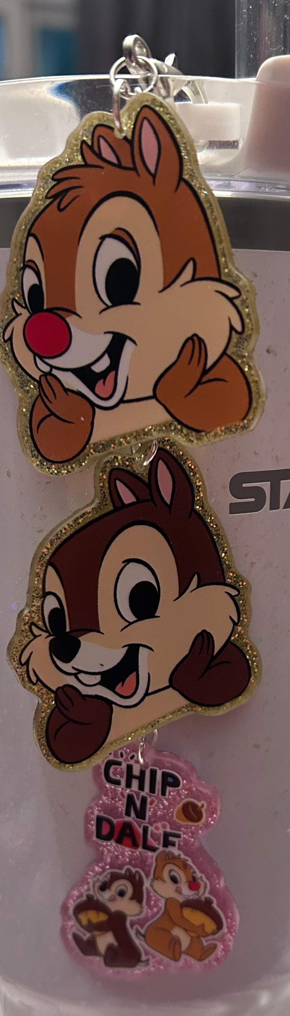 Chipmunk Straw Topper Dangle Charm