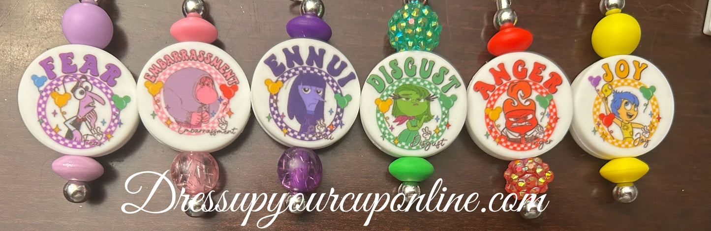 Emotions Straw Topper Charm
