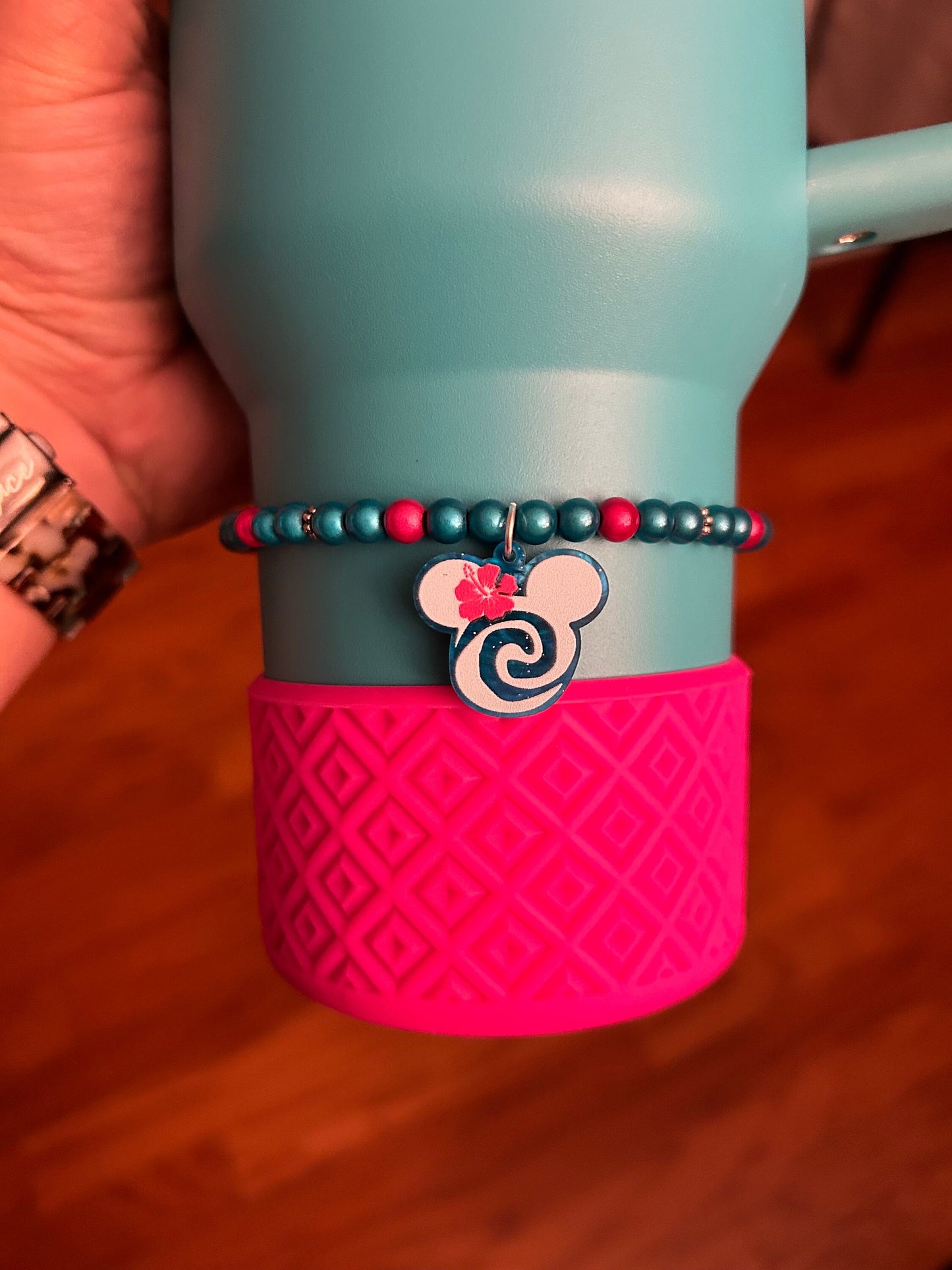 Flower Mouse Stanley Cup Bracelet Boot Topper