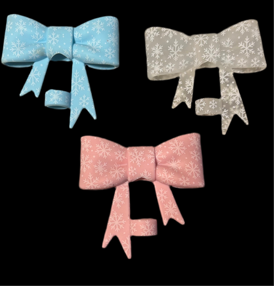 Snowflake Bow Straw Topper