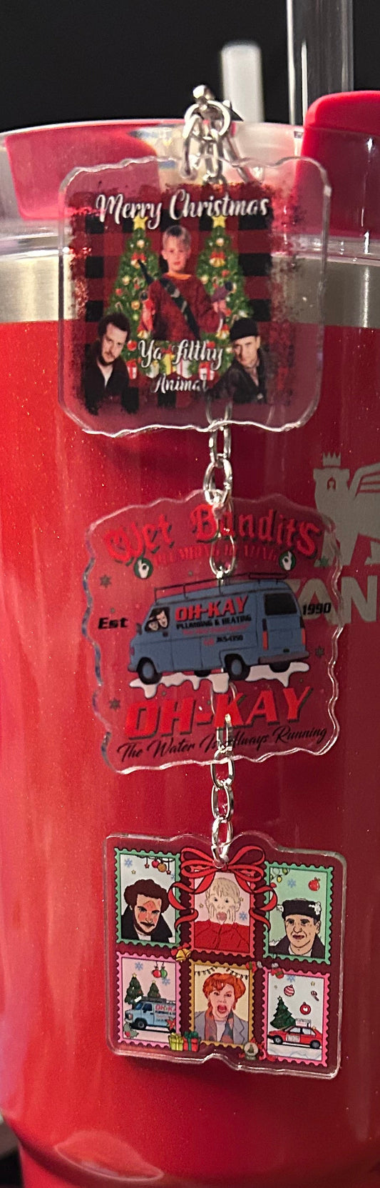 Home Straw Topper Dangle Charm