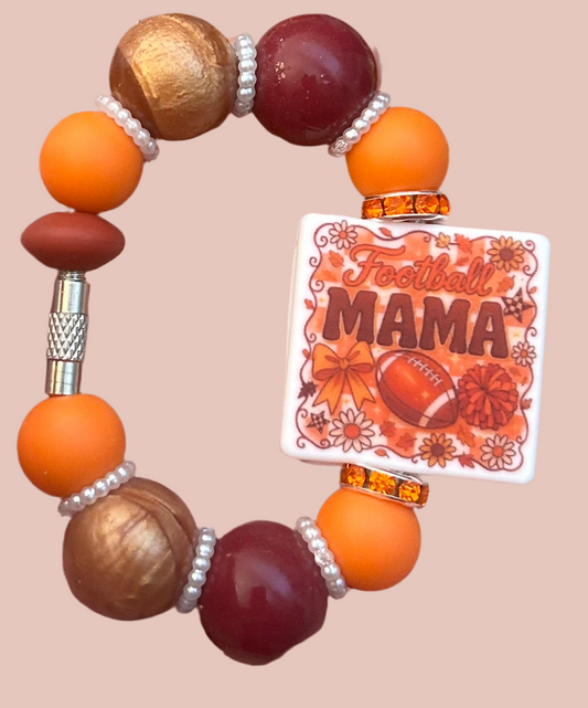 Football Mama Handle Charm
