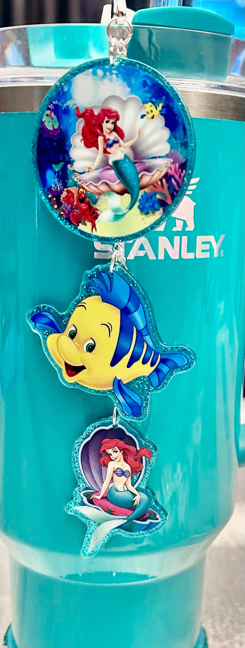 Mermaid Straw Topper Dangle Charm
