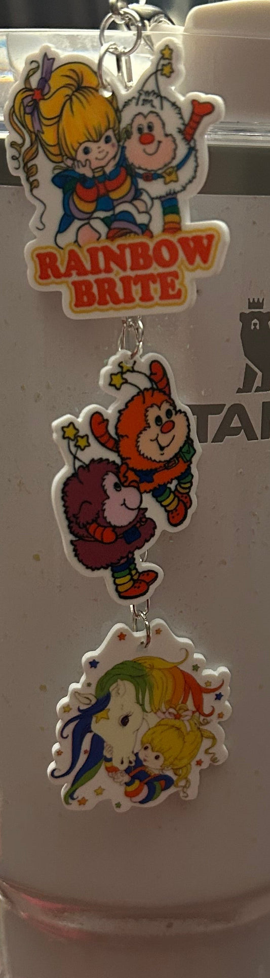 Rainbow Straw Topper Dangle Charm