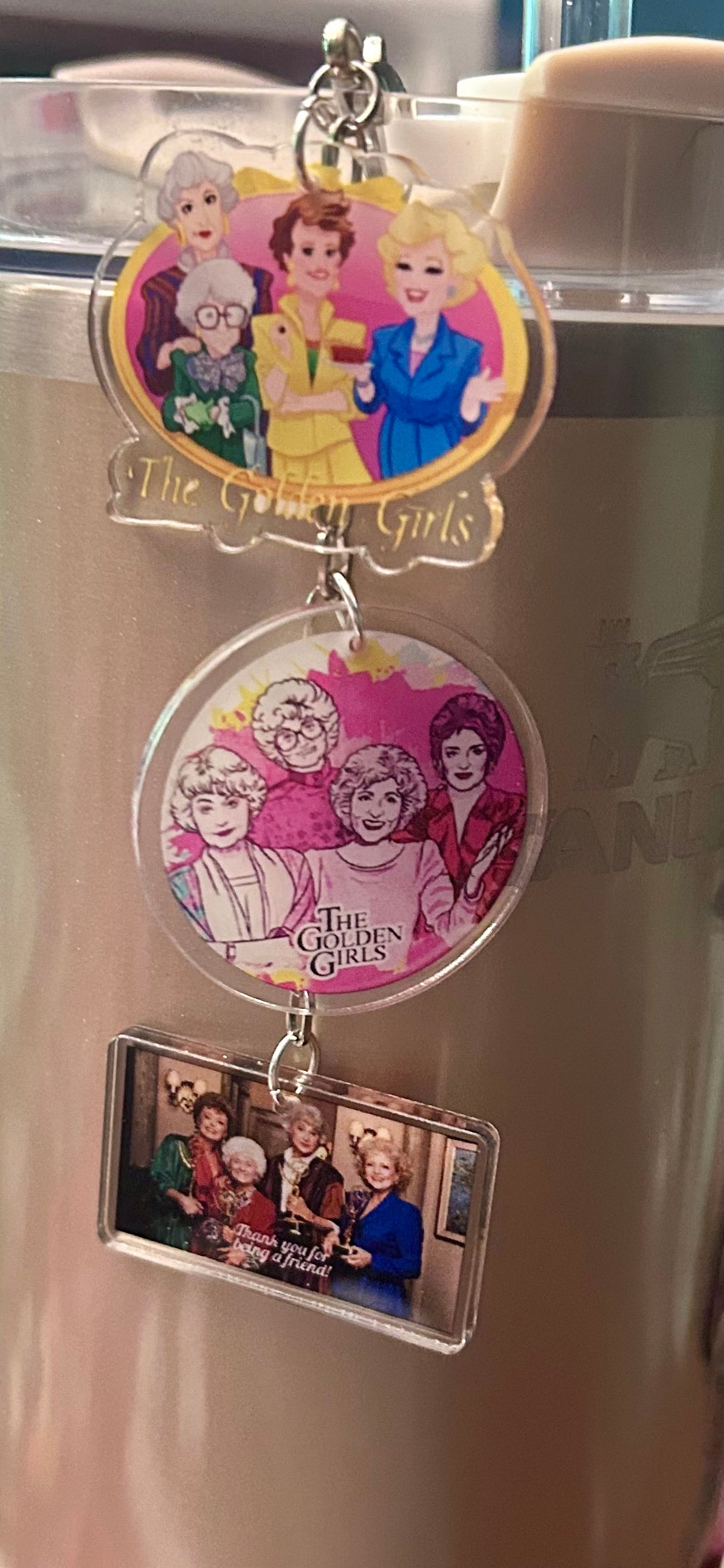Golden Straw Topper Dangle Charm