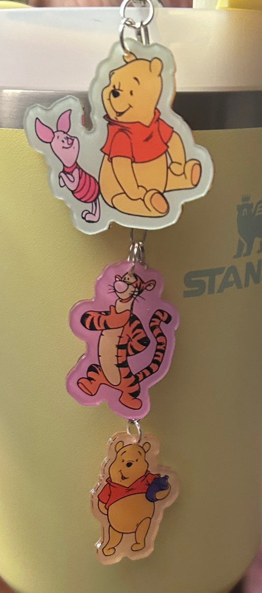 Wood Friends Straw Topper Dangle Charm