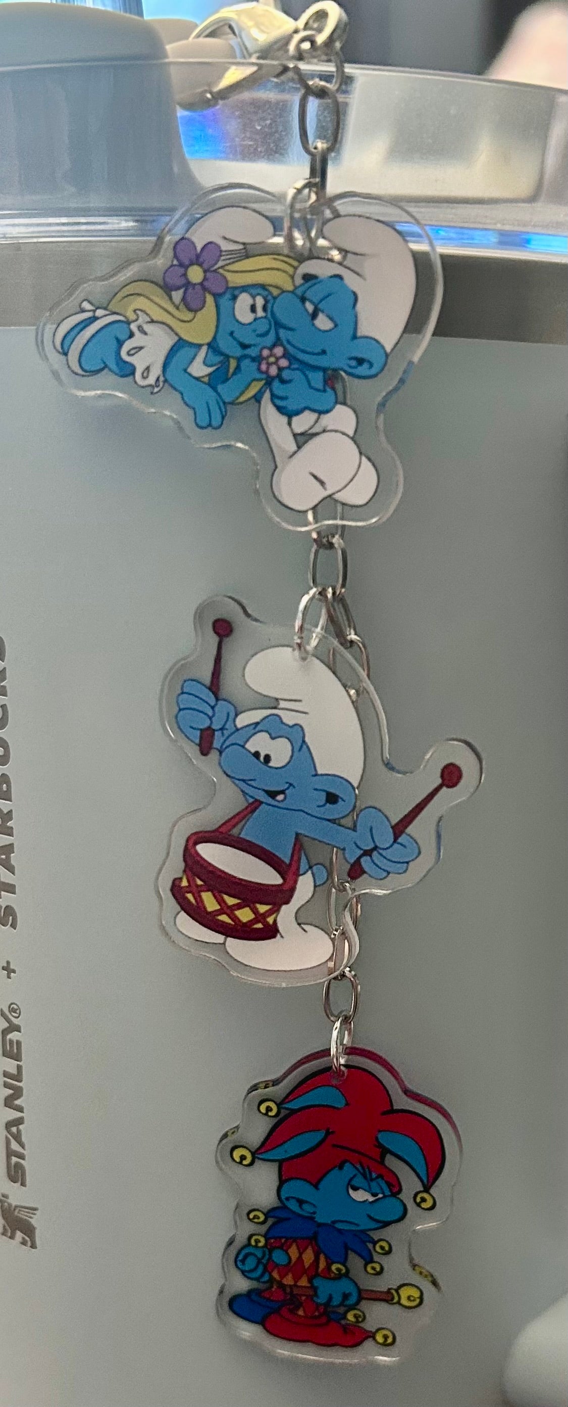 Blue Straw Topper Dangle Charm