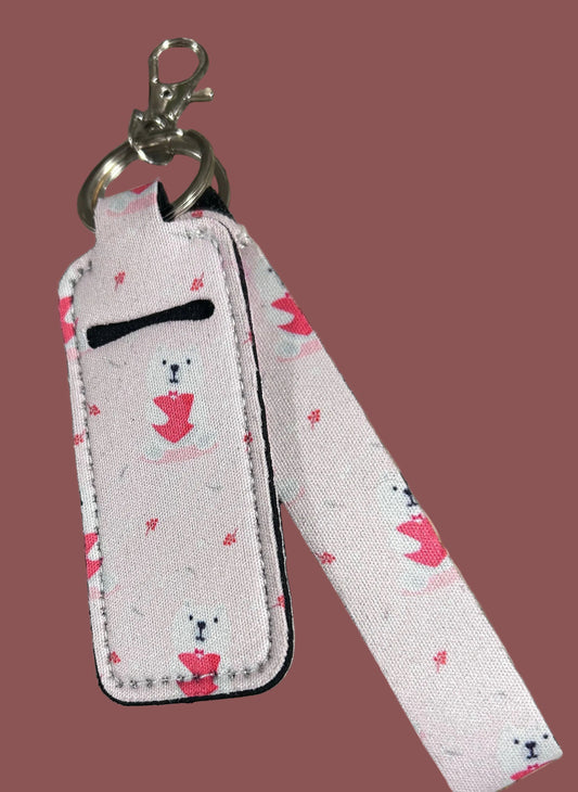 Valentines Day Key Chain Chapstick Holder