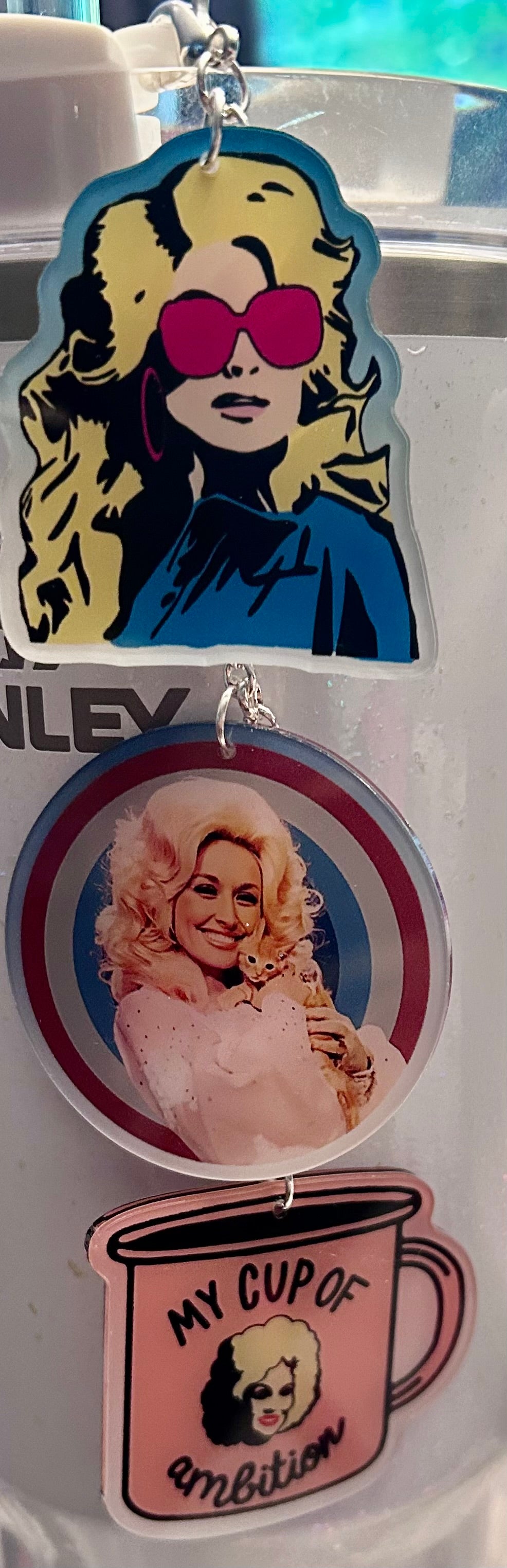 Singer Straw Topper Dangle Charm