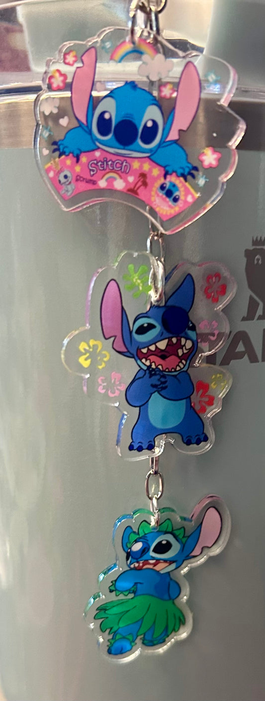 Blue Straw Topper Dangle Charm