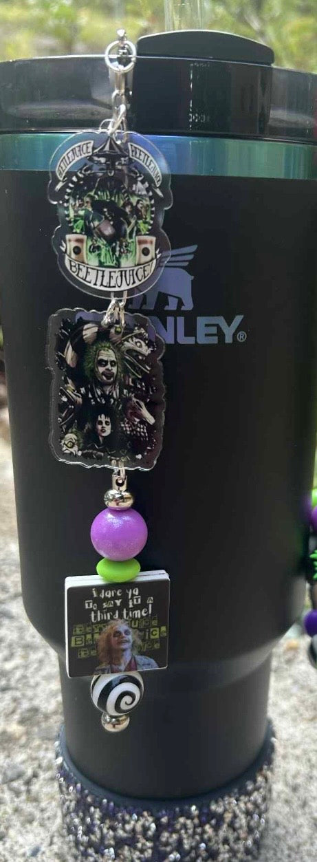 Beetle Straw Topper Dangle Charm