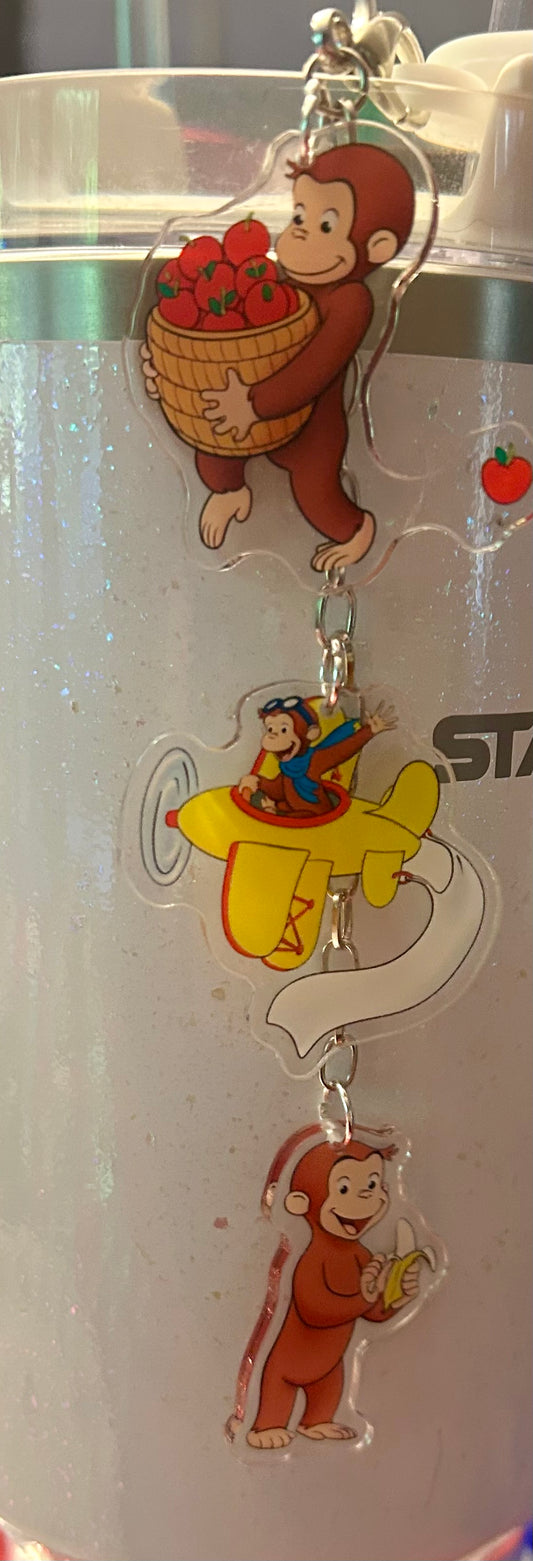 Monkey Straw Topper Dangle Charm