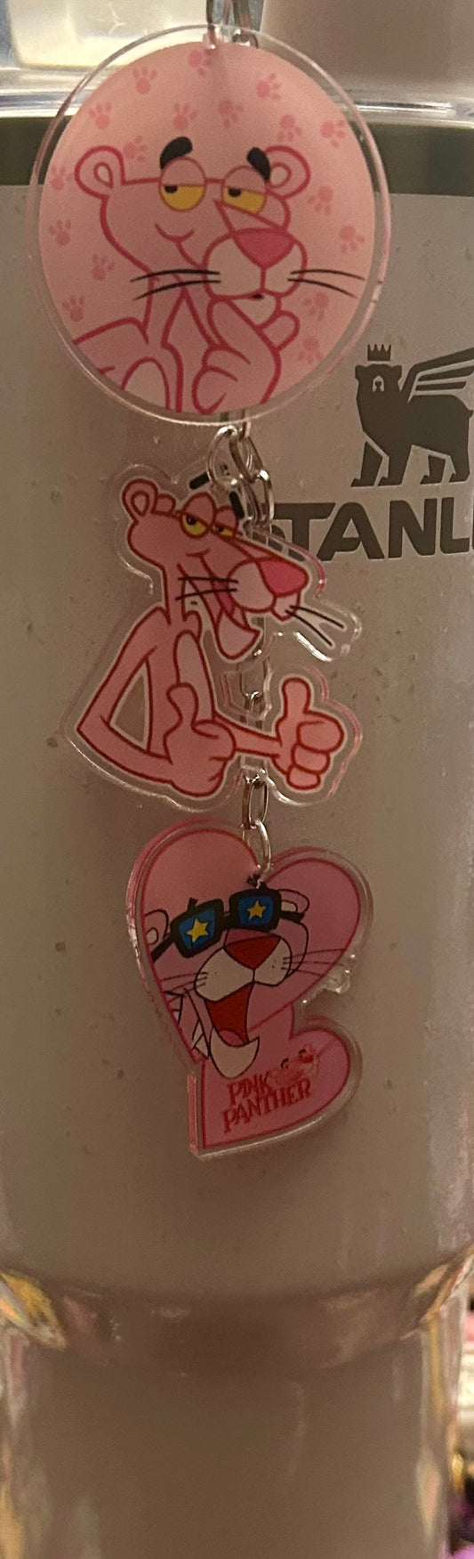 Pink Straw Topper Dangle Charm