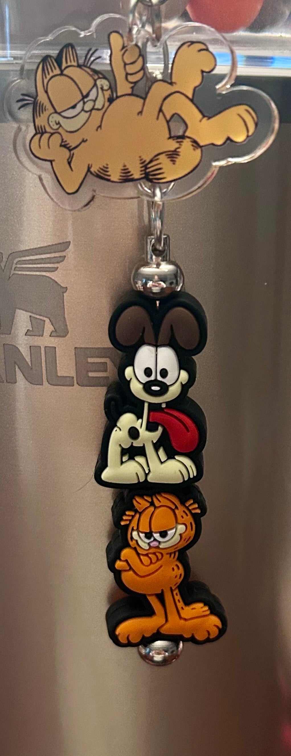 Cat Straw Topper Dangle Charm