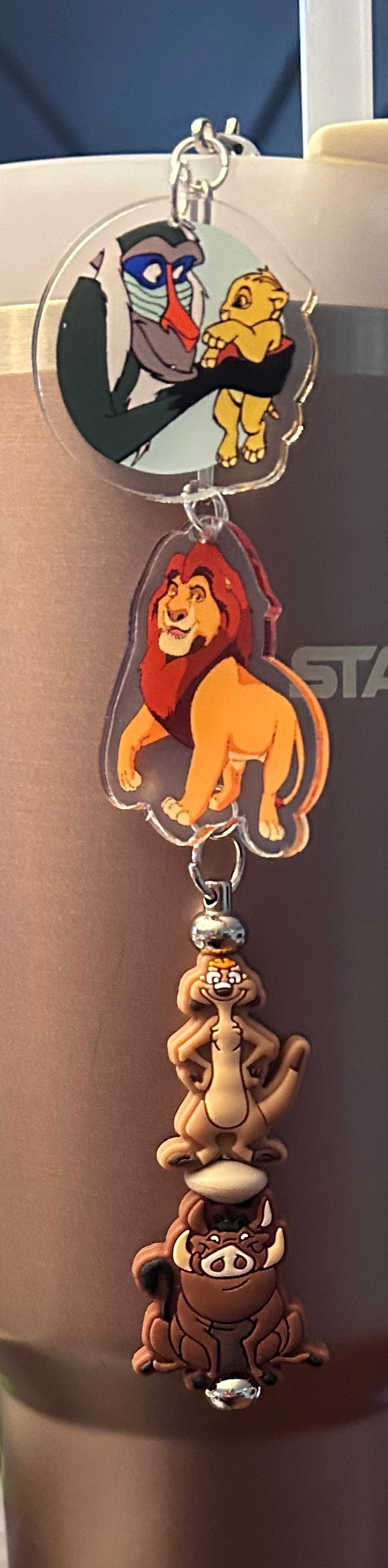 Lion Straw Topper Dangle Charm