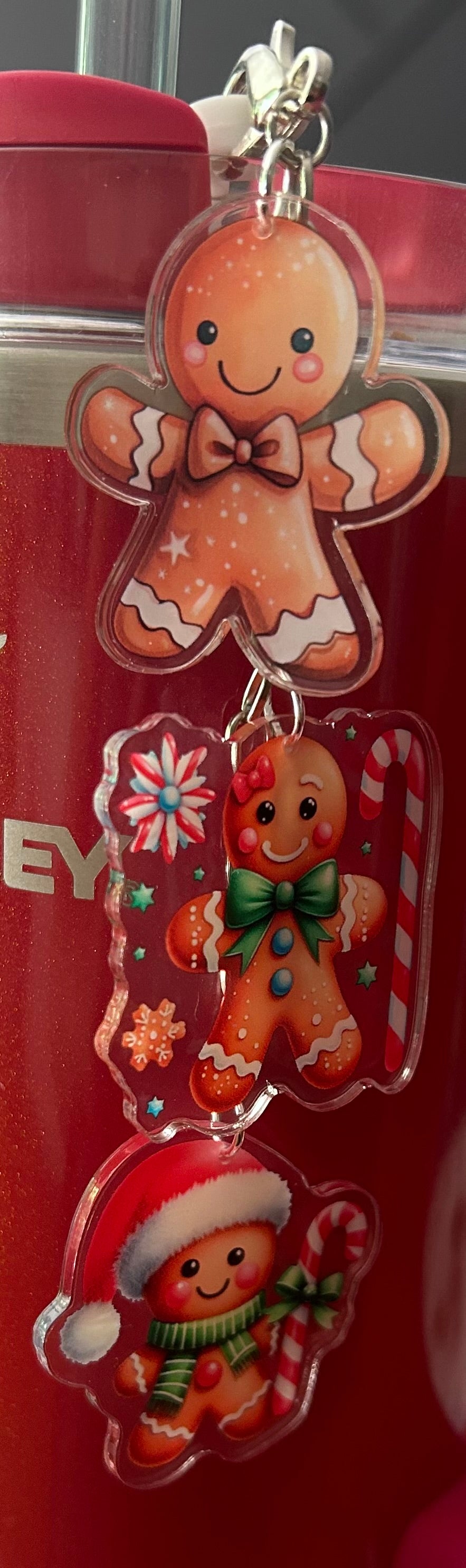Gingerbread Straw Topper Dangle Charm
