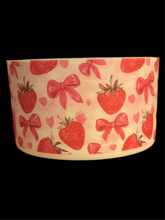 Tumbler Boot Strawberry Bows