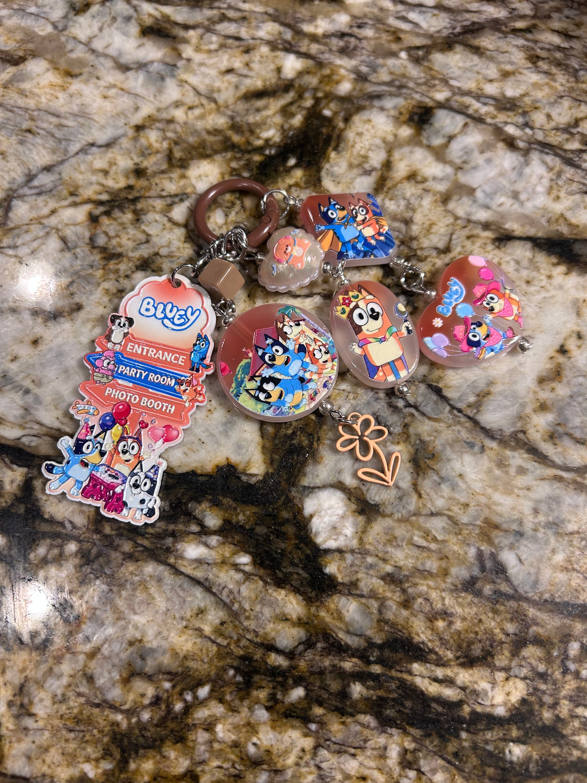 Straw Topper Bag Key Charm