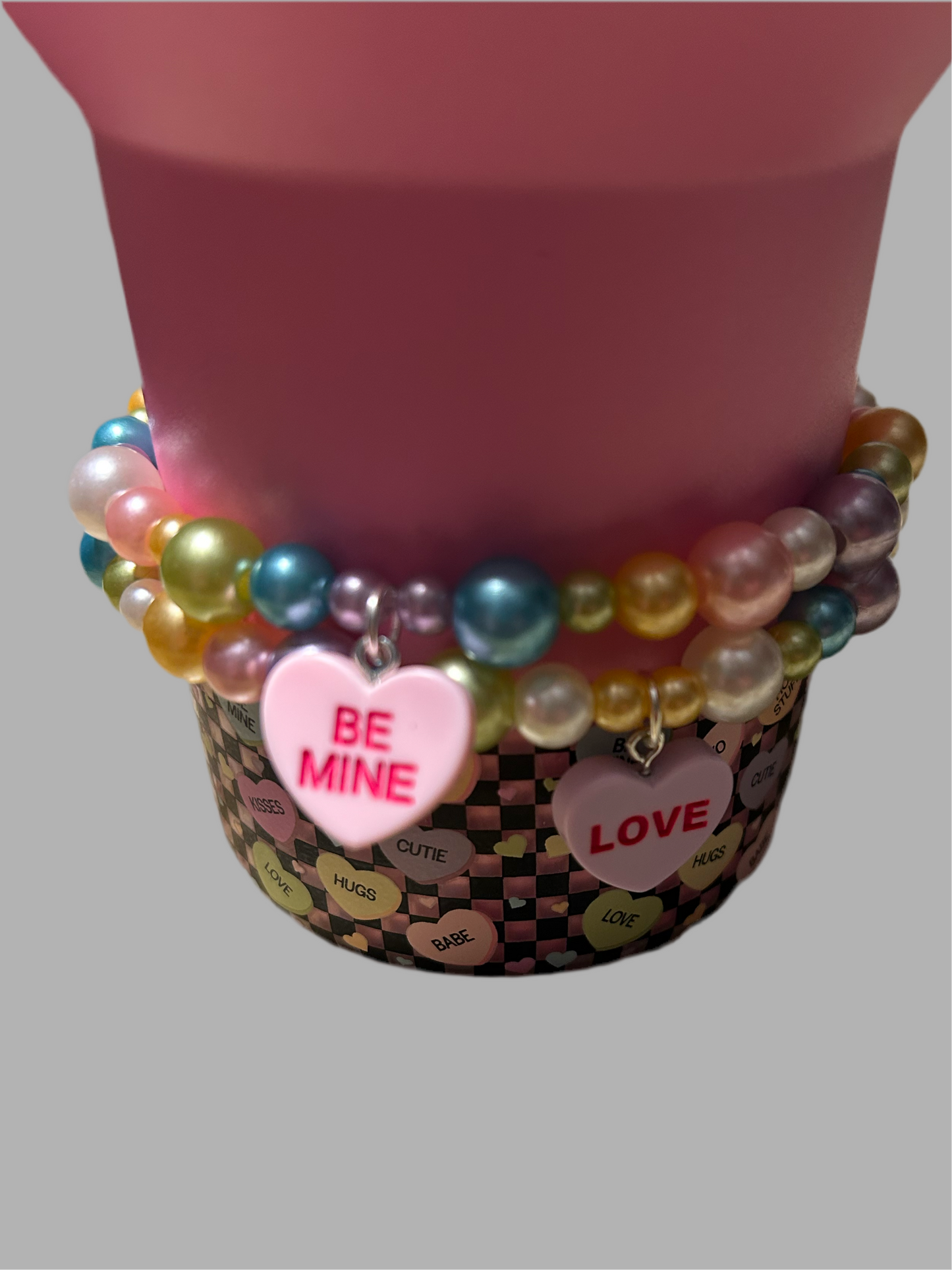 Conversation Heart Boot Bracelets Set of 2