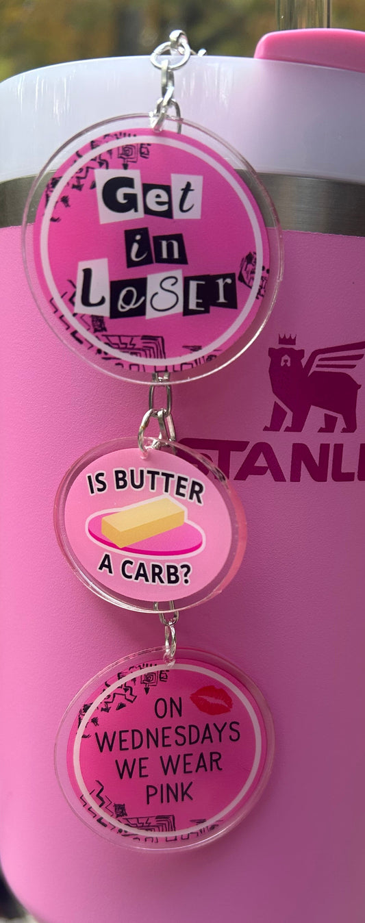Girls Straw Topper Dangle Charm