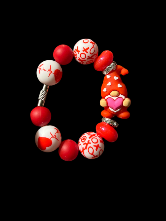 Pink Gnome Tumbler Handle Charm