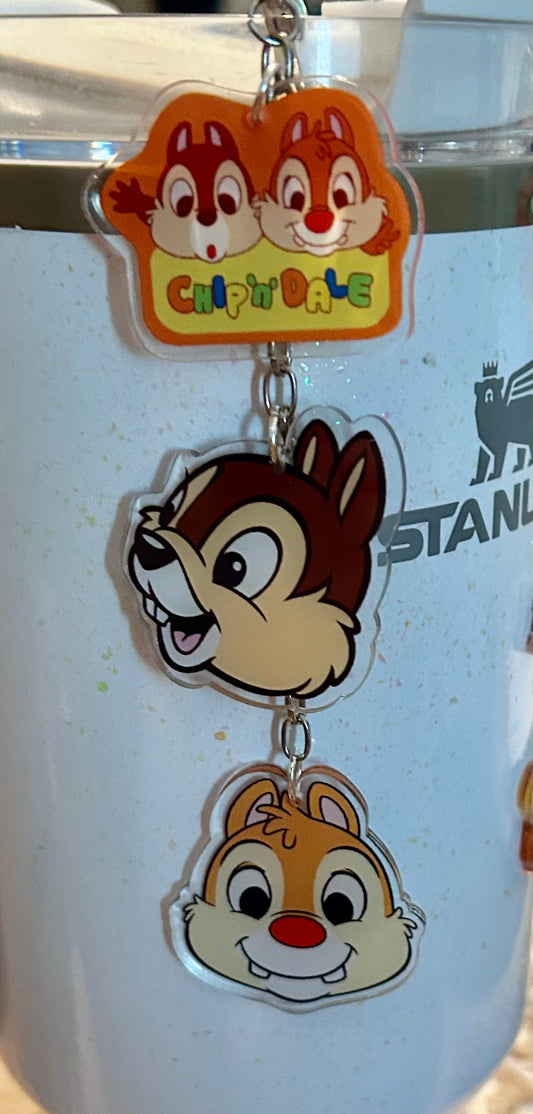 Chipmunk Straw Topper Dangle Charm