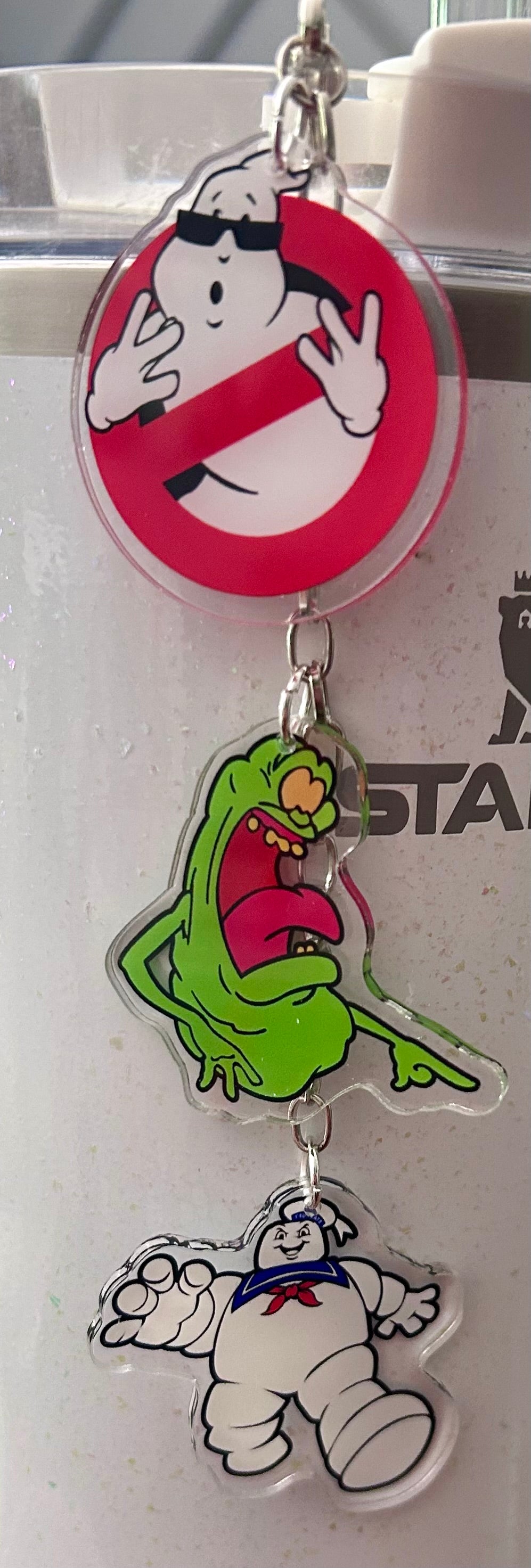 Ghost Straw Topper Dangle Charm